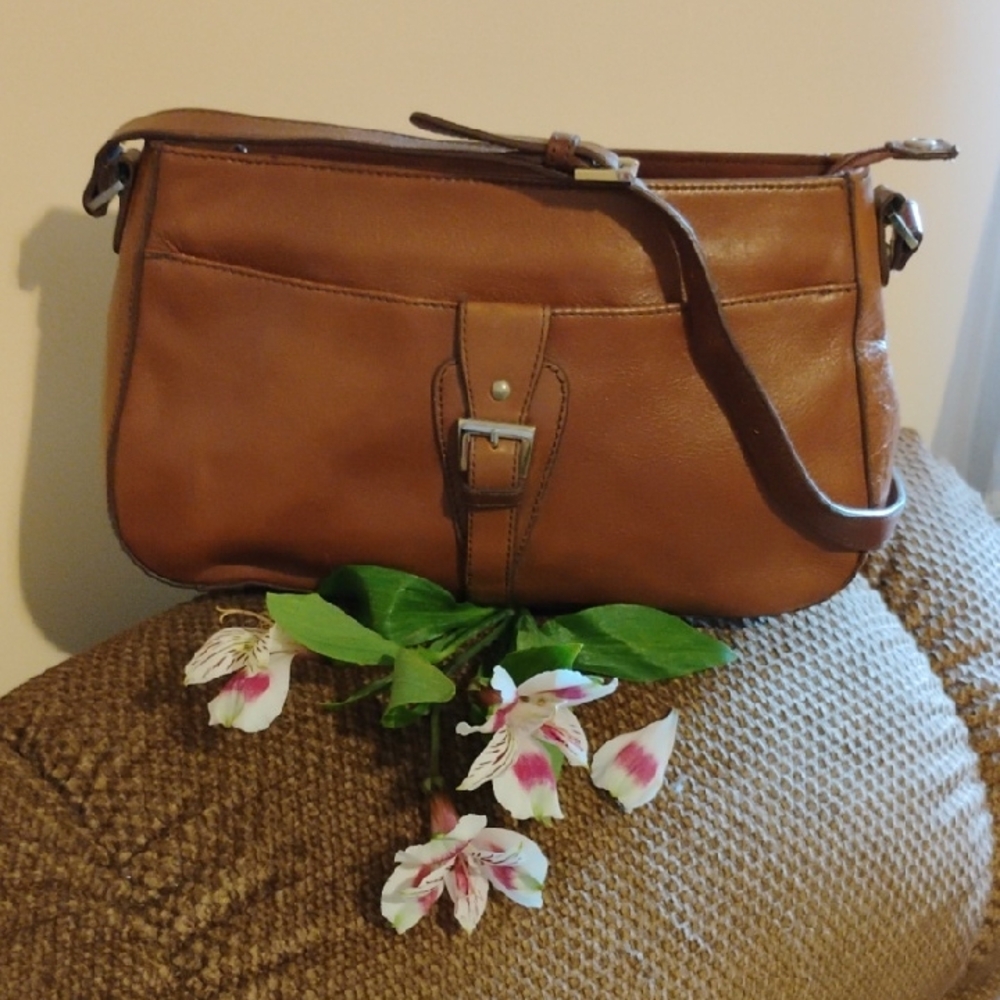 ETIENNE AIGNER VINTAGE BROWN LEATHER BAG